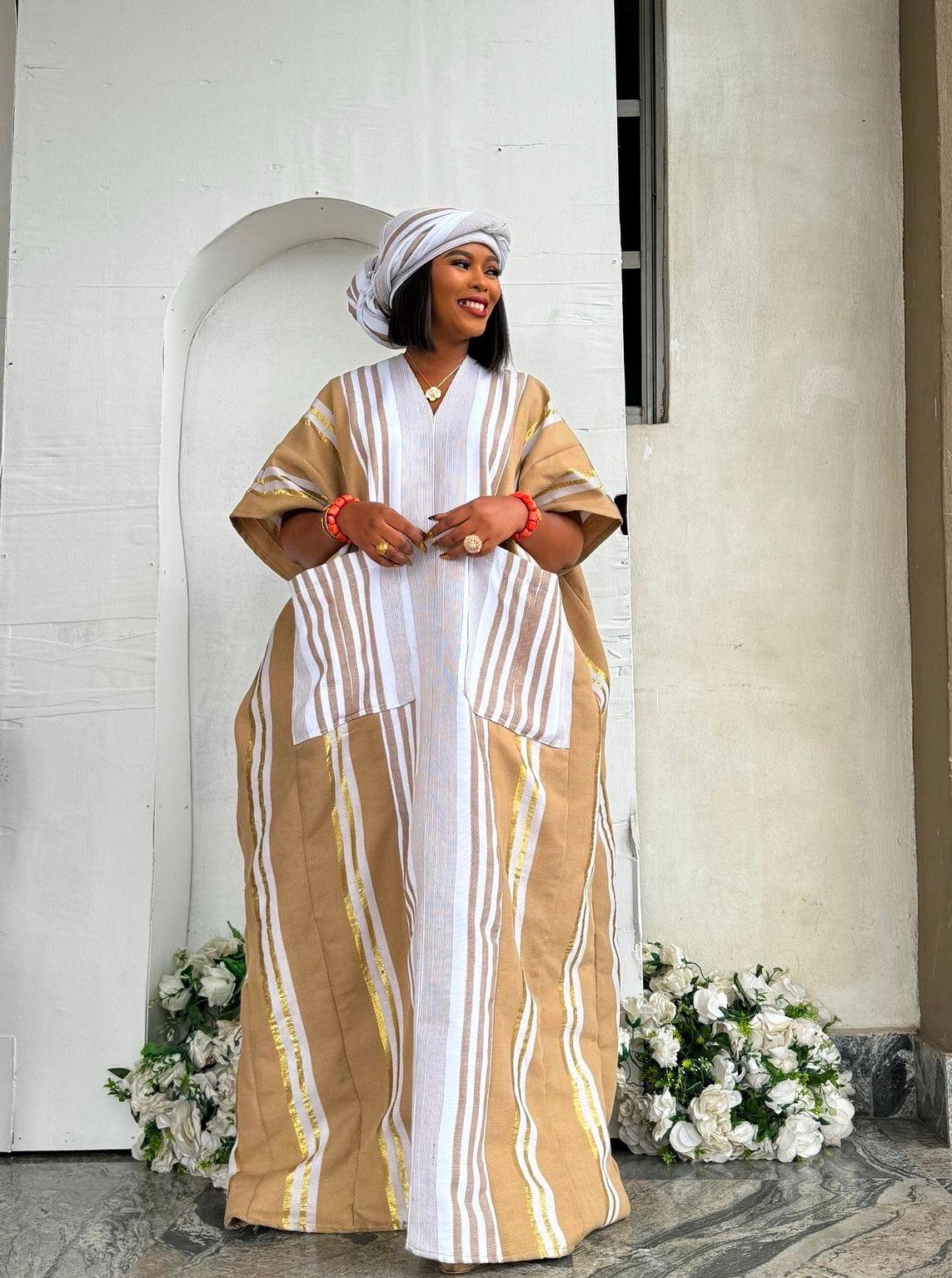 African aso oke boubou gown| Nigerian bride outfit| Rich aunty | African Photoshoot| Party wear| African Cultural Wear