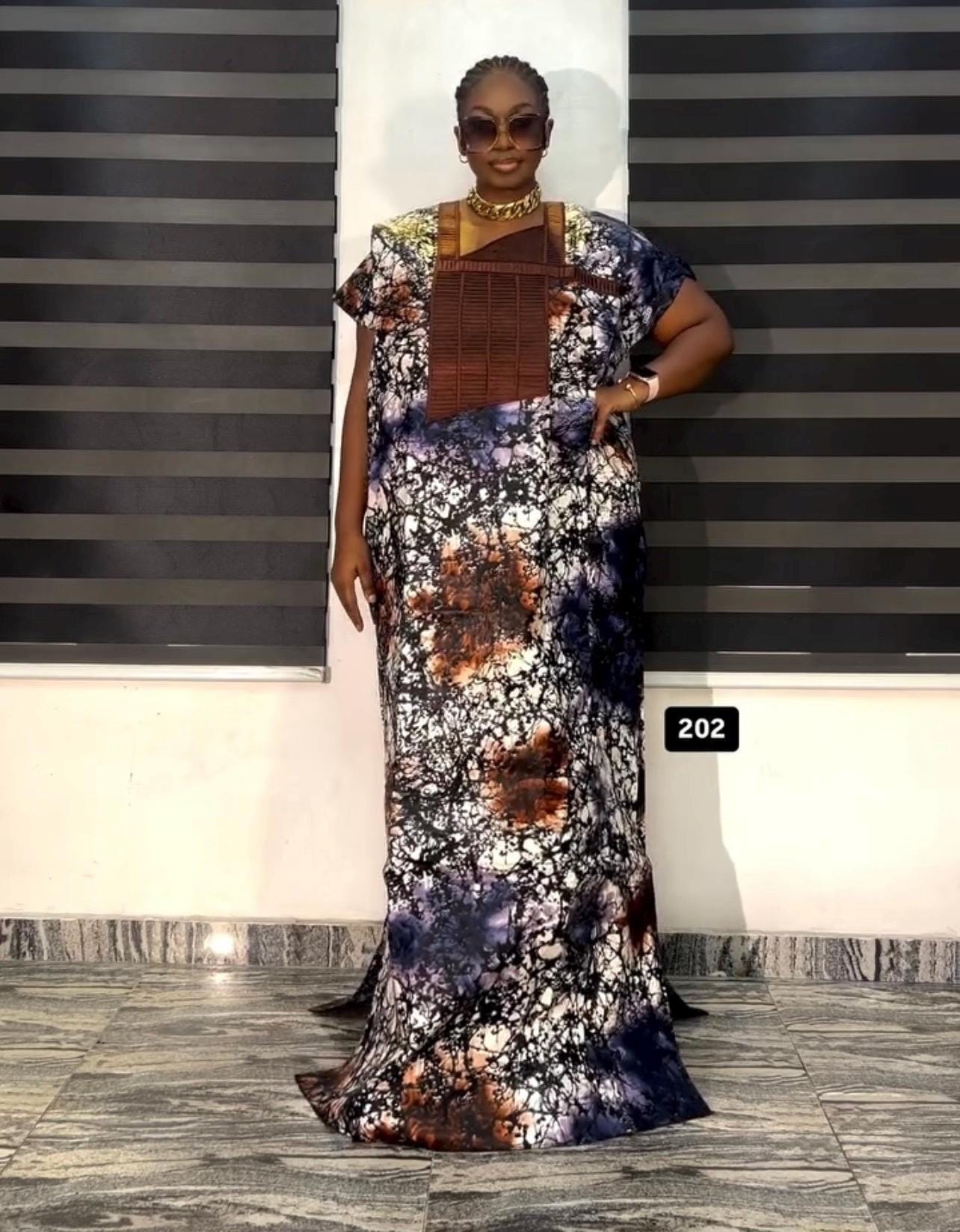 African Ankara Dress | Phoenix Embroidery, Nigerian Kaftan