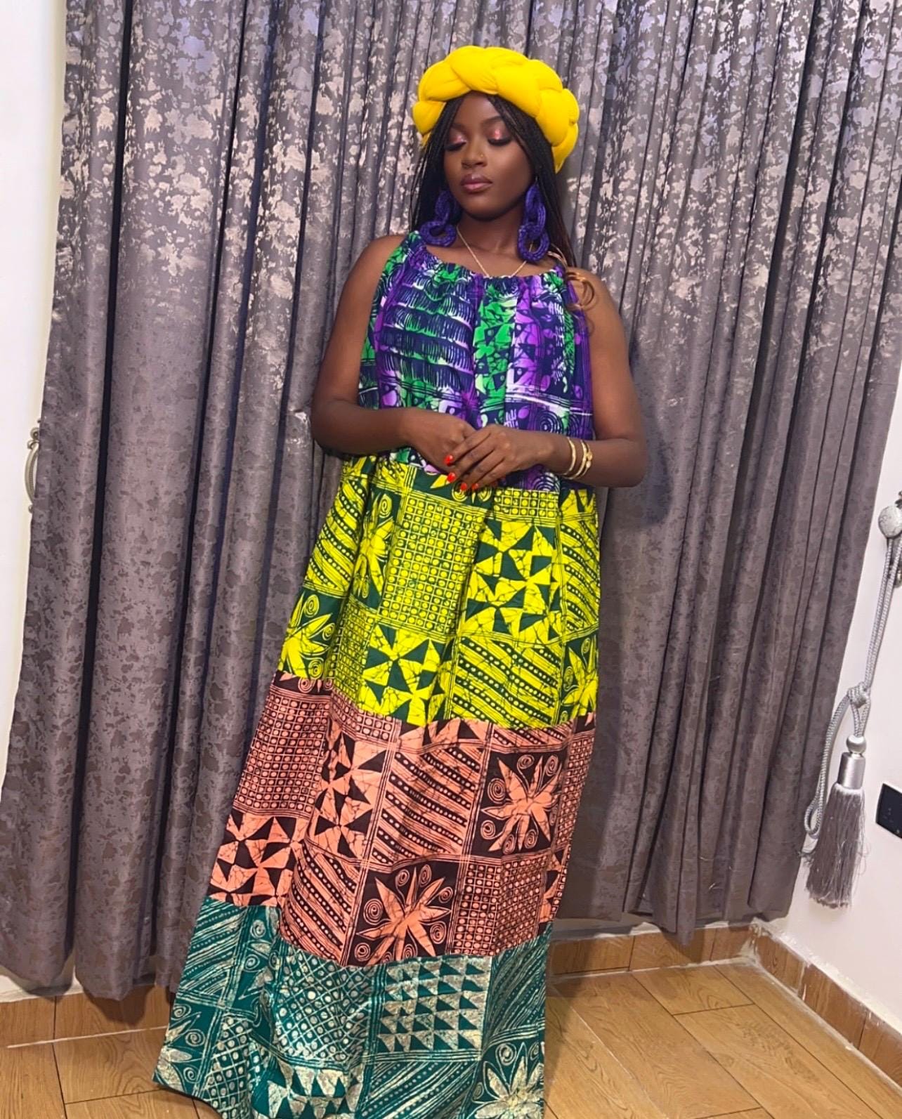 African Adire Batik dress| danshiki | Kaftan| Handmade African print dress | Nigerian made | Tie and Dye | Boubou| Rich aunty| Ankara