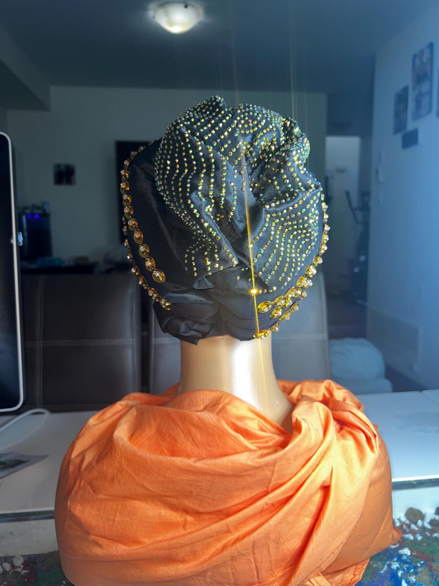 Luxury Duchess Silk Crystal Turban | Pre-tied Headtie