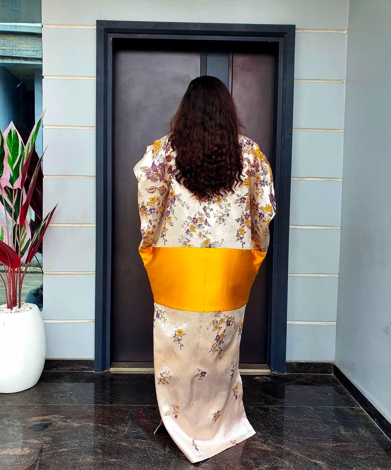 Floral Mikado Brocade Boubou Dress | African Kaftan, Rich Aunty Style