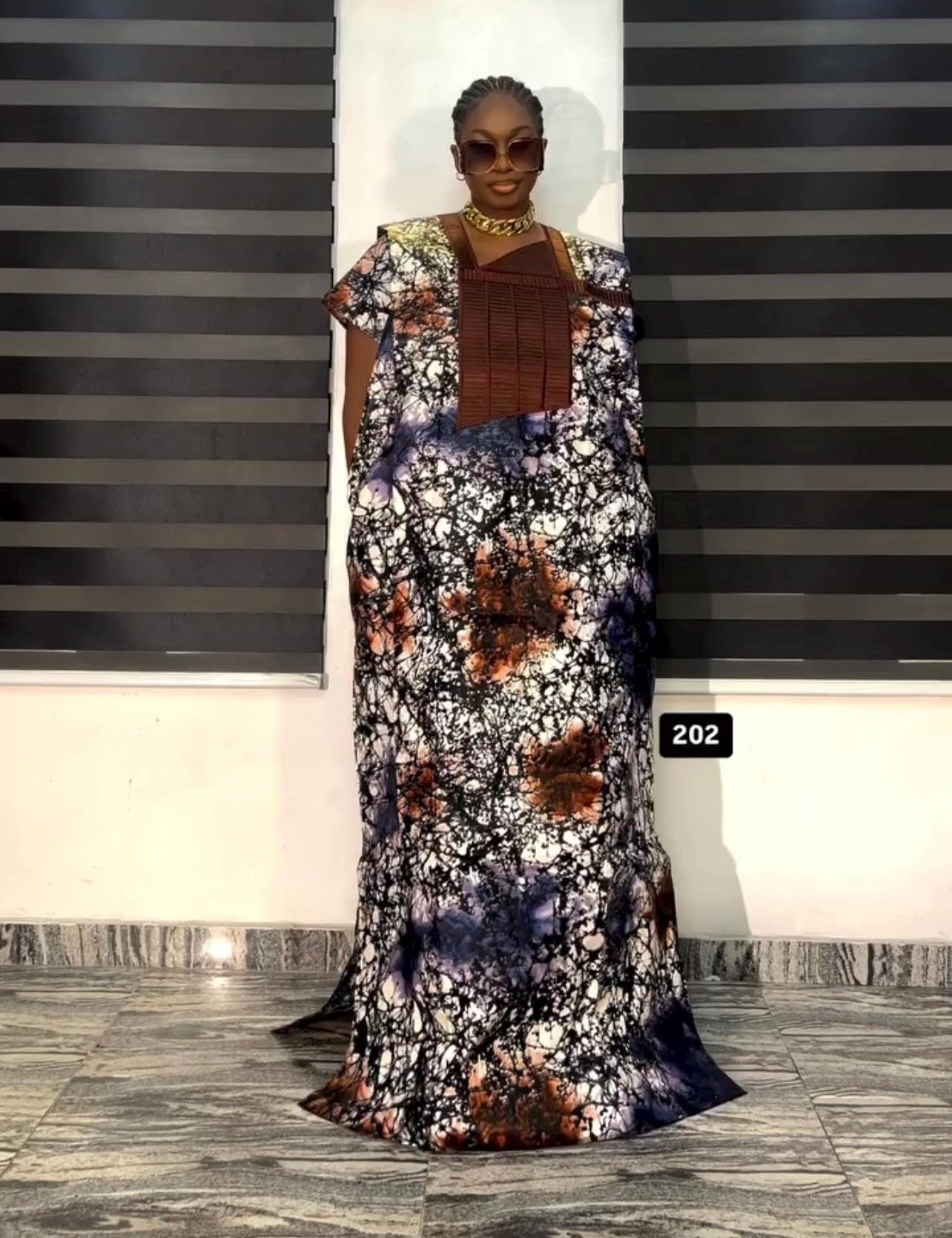 African Ankara Dress | Phoenix Embroidery, Nigerian Kaftan