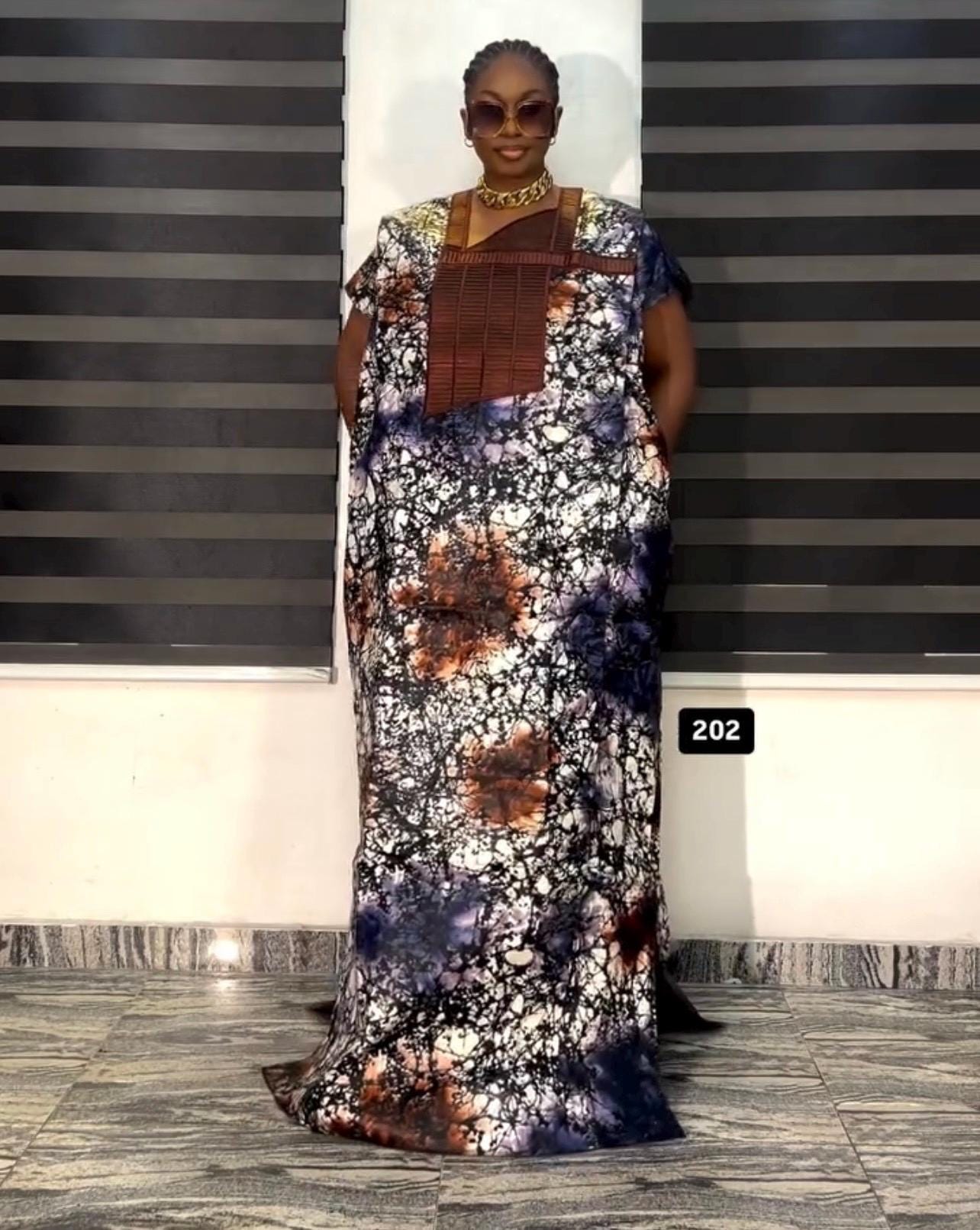 African Ankara Dress | Phoenix Embroidery, Nigerian Kaftan