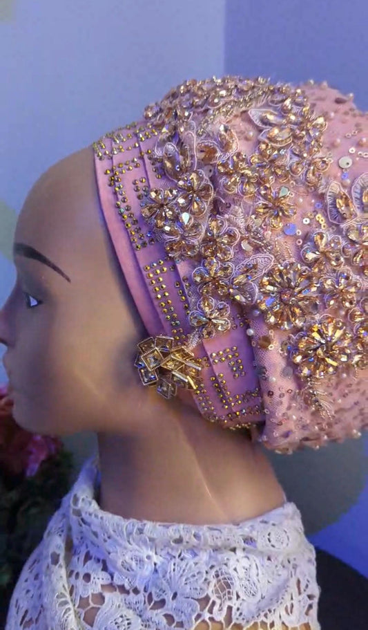 Luxury Turban Hat for Ladies| Pre tied Hat| Zara cap| Eid |Pre styled Head Tie| Ready To Wear Turban Headtie| African Auto cap| Muslim Women