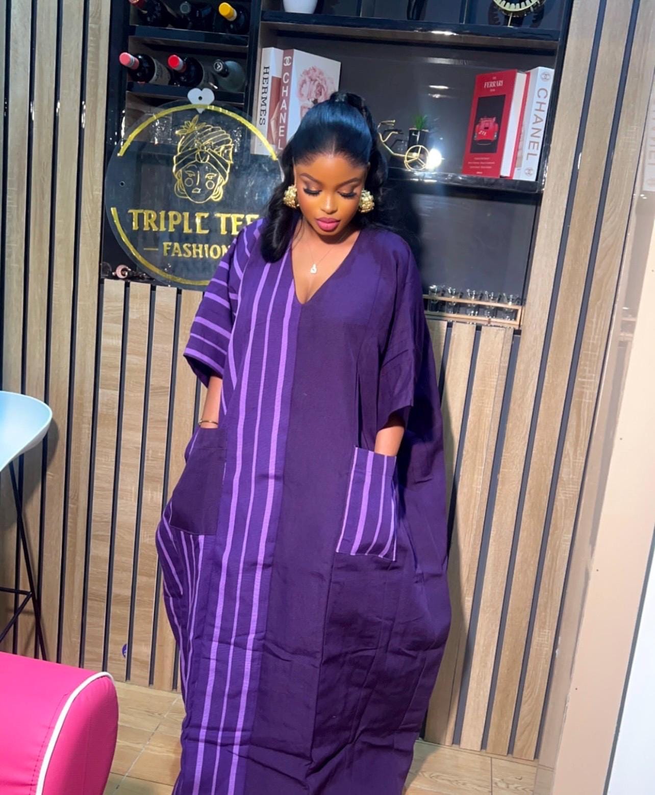 Handmade Aso Oke Boubou Kaftan | Nigerian Dress, Up to Size 24