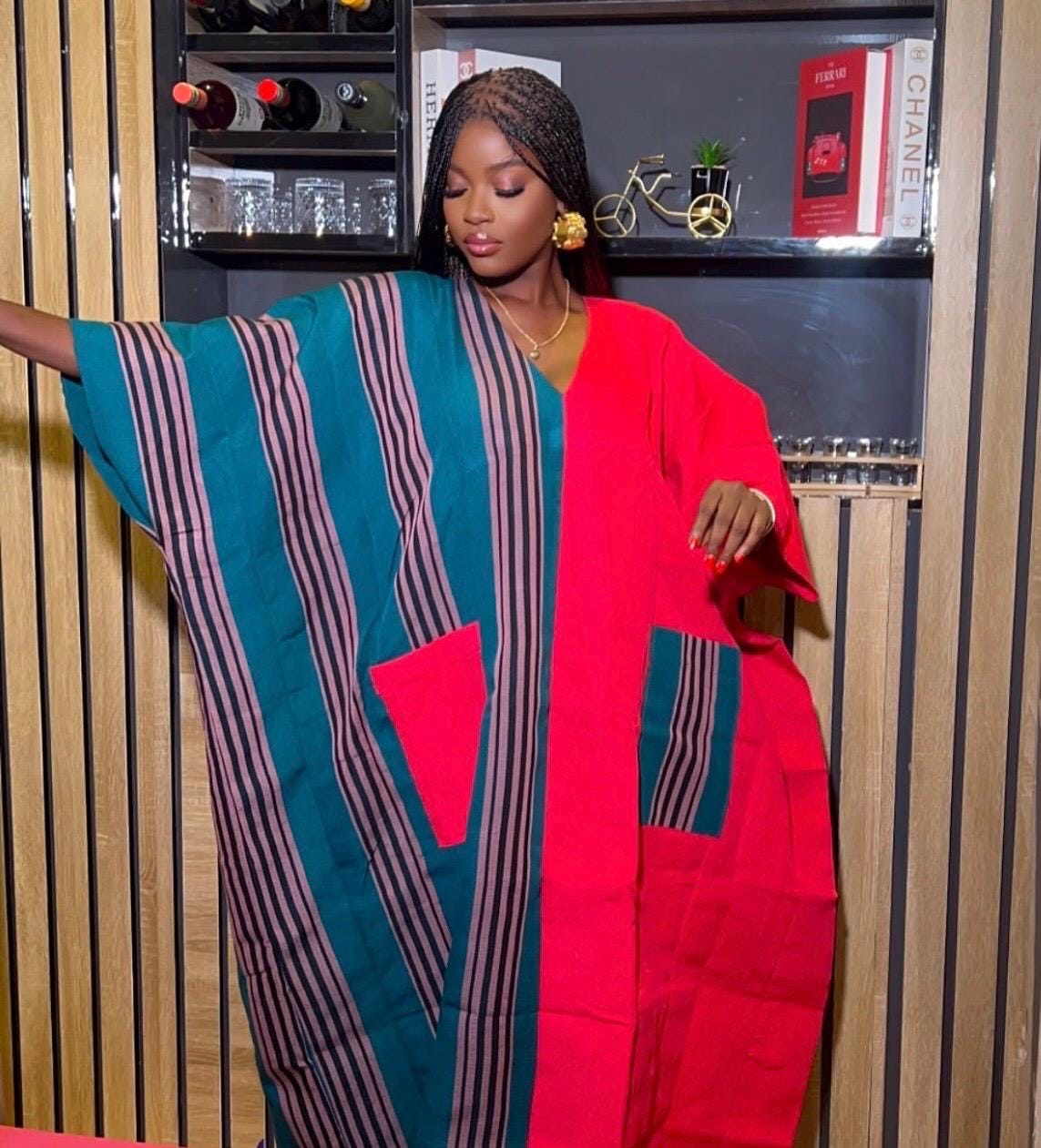 Handmade Aso Oke Boubou Kaftan | Nigerian Bridal Gown
