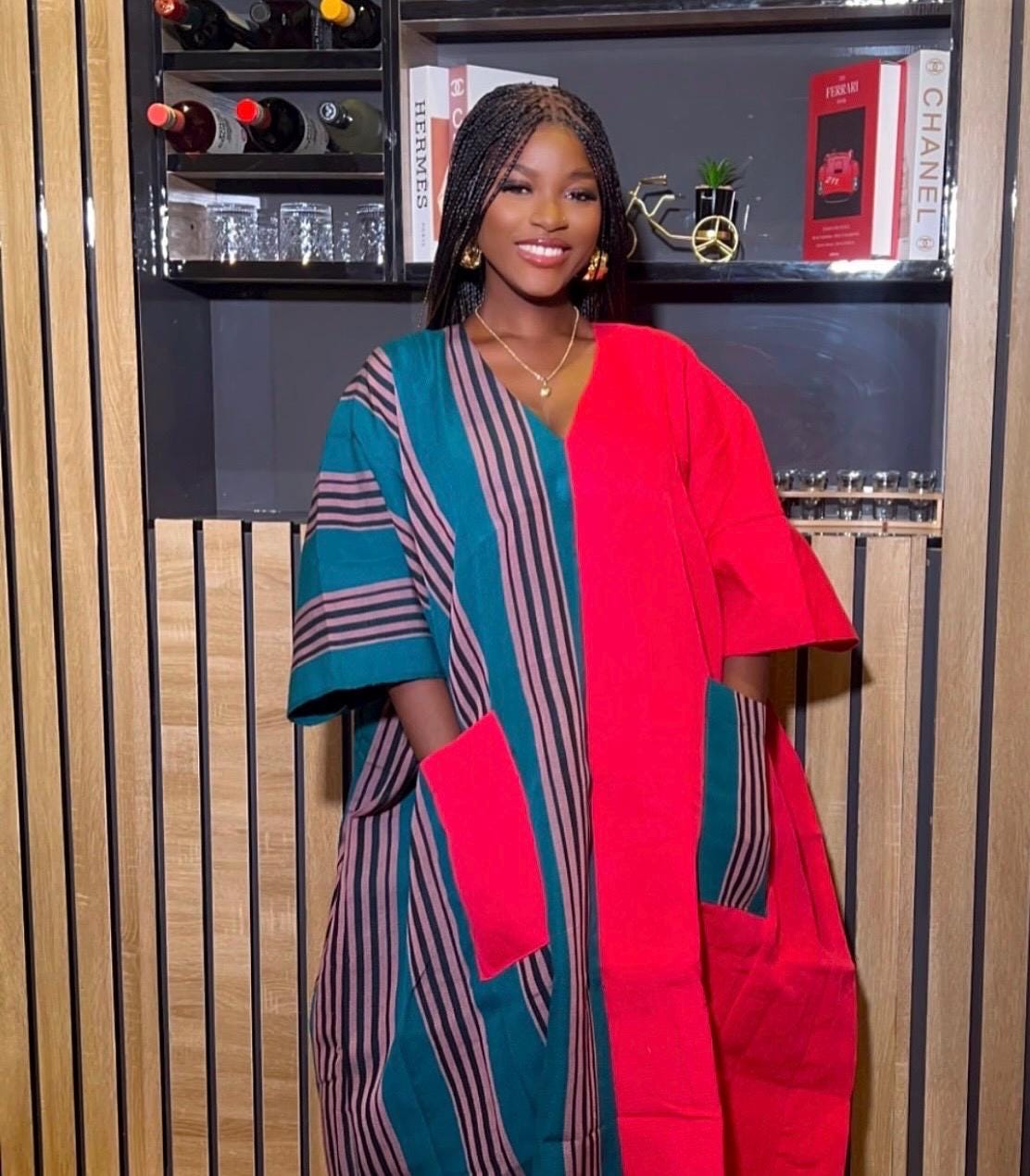 Handmade Aso Oke Boubou Kaftan | Nigerian Bridal Gown