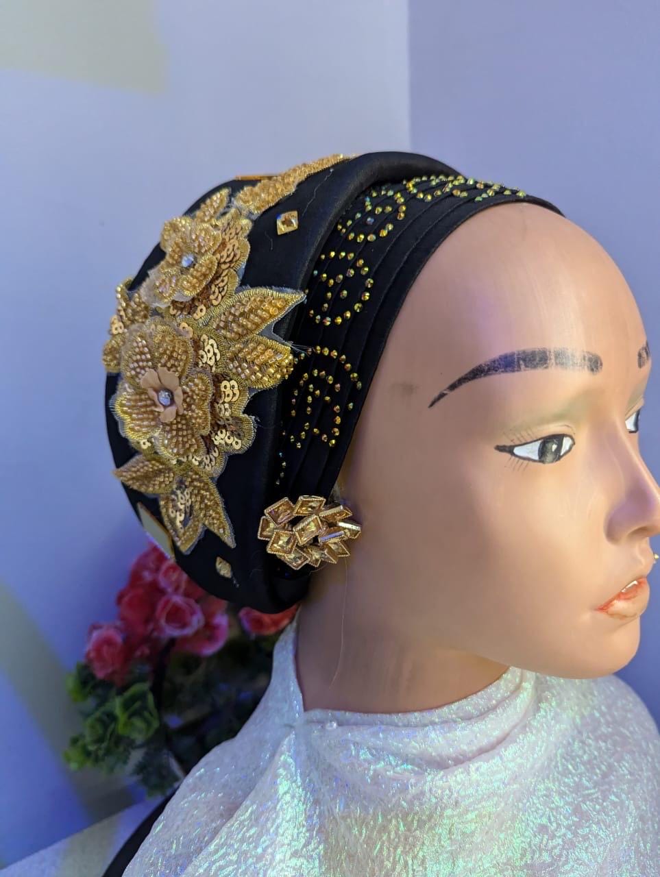 Luxury Turban Hat for Ladies| Pre tied Hat| Zara cap| Eid |Pre styled Head Tie| Ready To Wear Turban Headtie| African Auto cap| Muslim Women