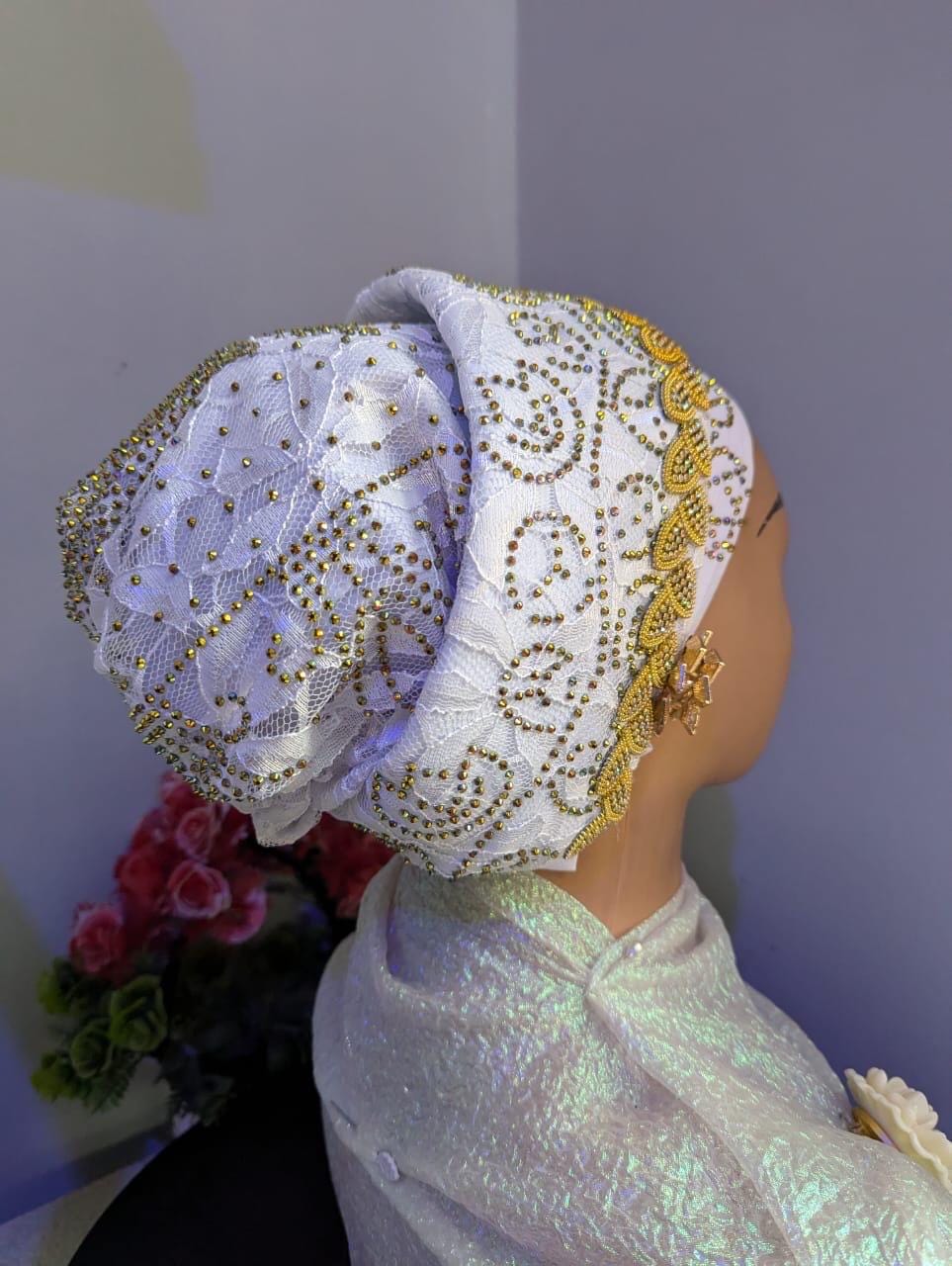 Luxury Sequin Turban Hat | Pre-Tied Headtie for Women