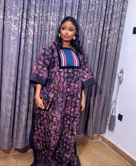 African Adire Batik dress| danshiki | Kaftan| Handmade African print dress | Nigerian made | Tie and Dye | Boubou| Rich aunty| Ankara