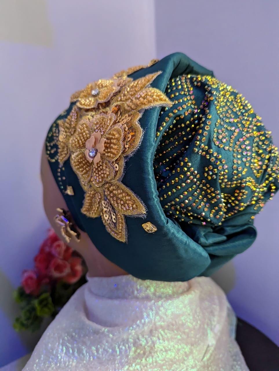 Luxury Duchess Silk Turban Headtie | Pre-tied Crystal Cap