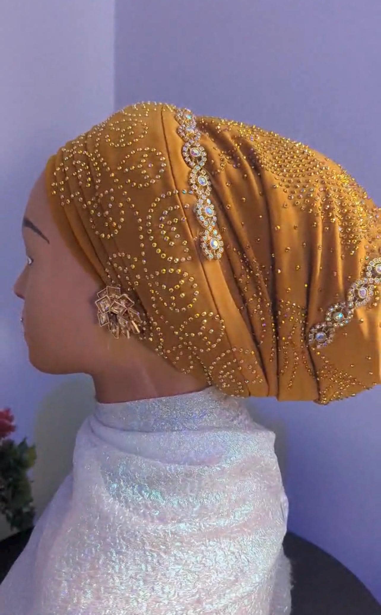 Luxury Turban Hat for Ladies| Pre tied Hat| Pre styled Head Tie| Ready To Wear Turban Headtie| African Auto cap| Muslim Women| Ramadan