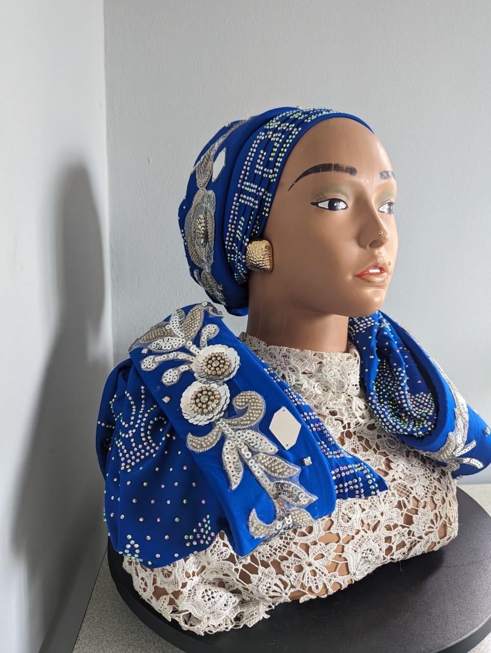 Luxury Duchess Silk Turban Headtie | Pre-tied Crystal Cap