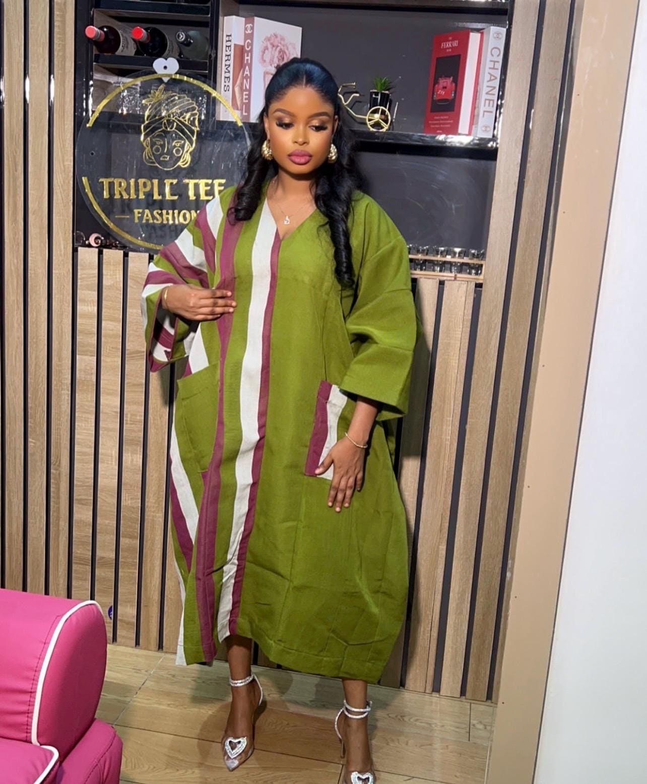 Handmade Aso Oke Boubou Gown | Nigerian Kaftan Dress