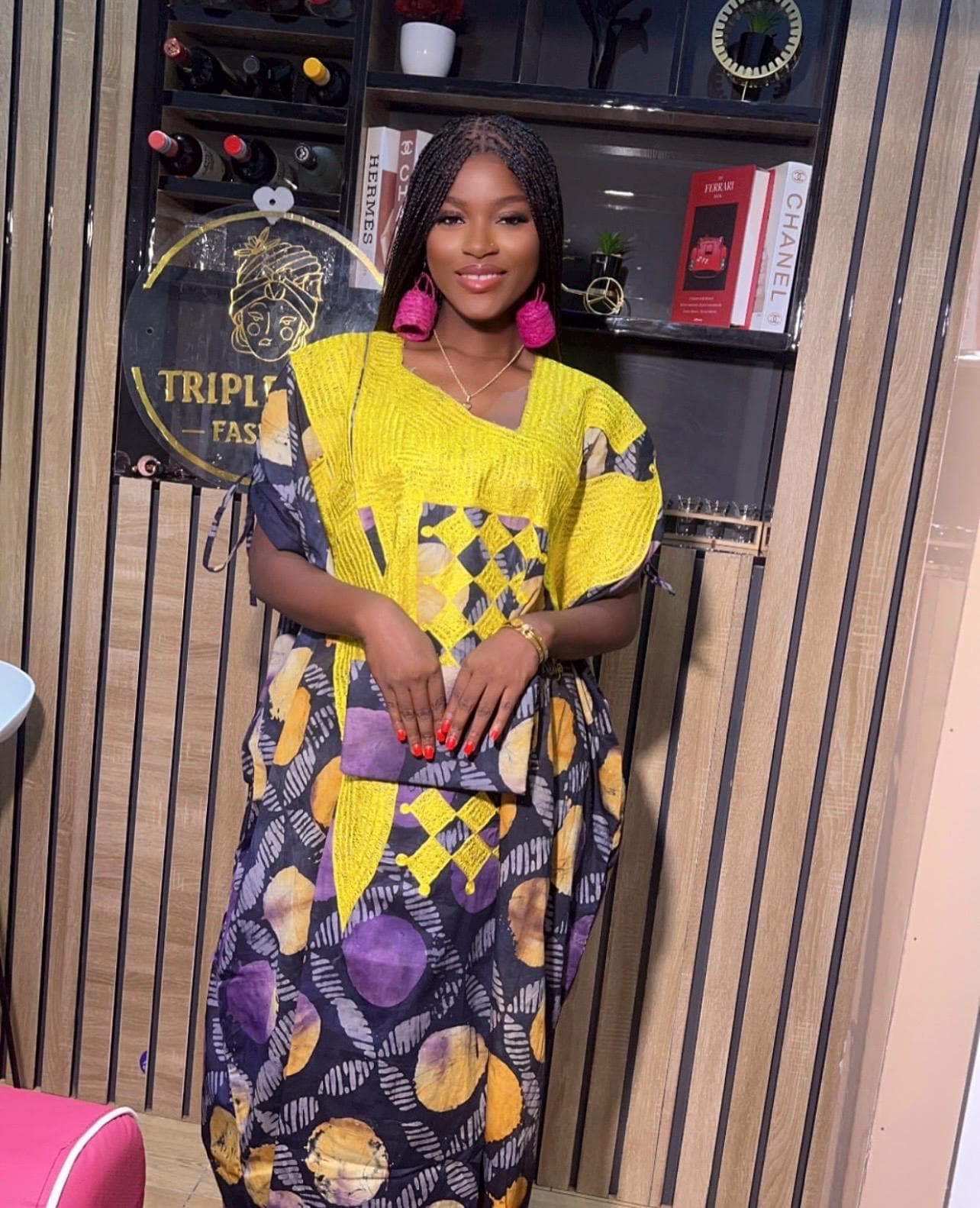 African Adire Batik Boubou Embroidery dress | Handmade African print dress | Nigerian made | Tie and Dye | Rich aunty| Ankara