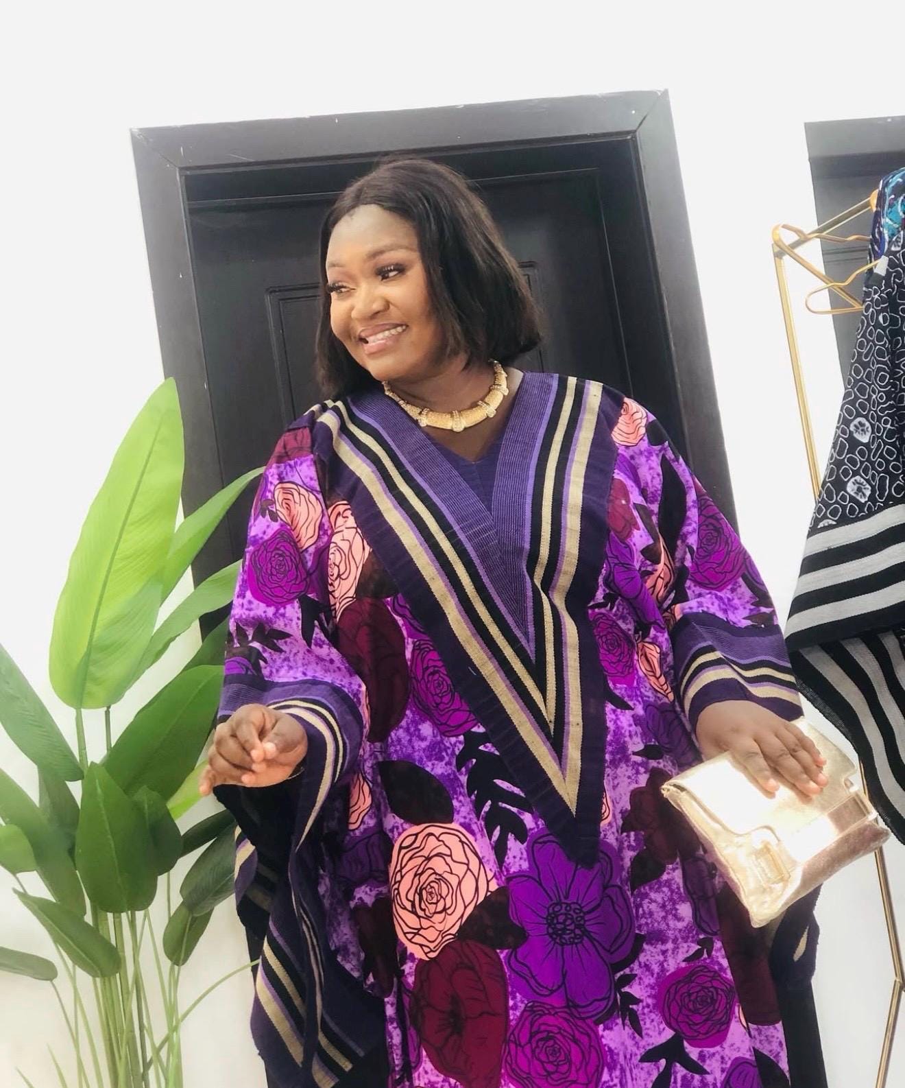 Handmade Ankara Kaftan Dress with Headtie | African Print Boubou