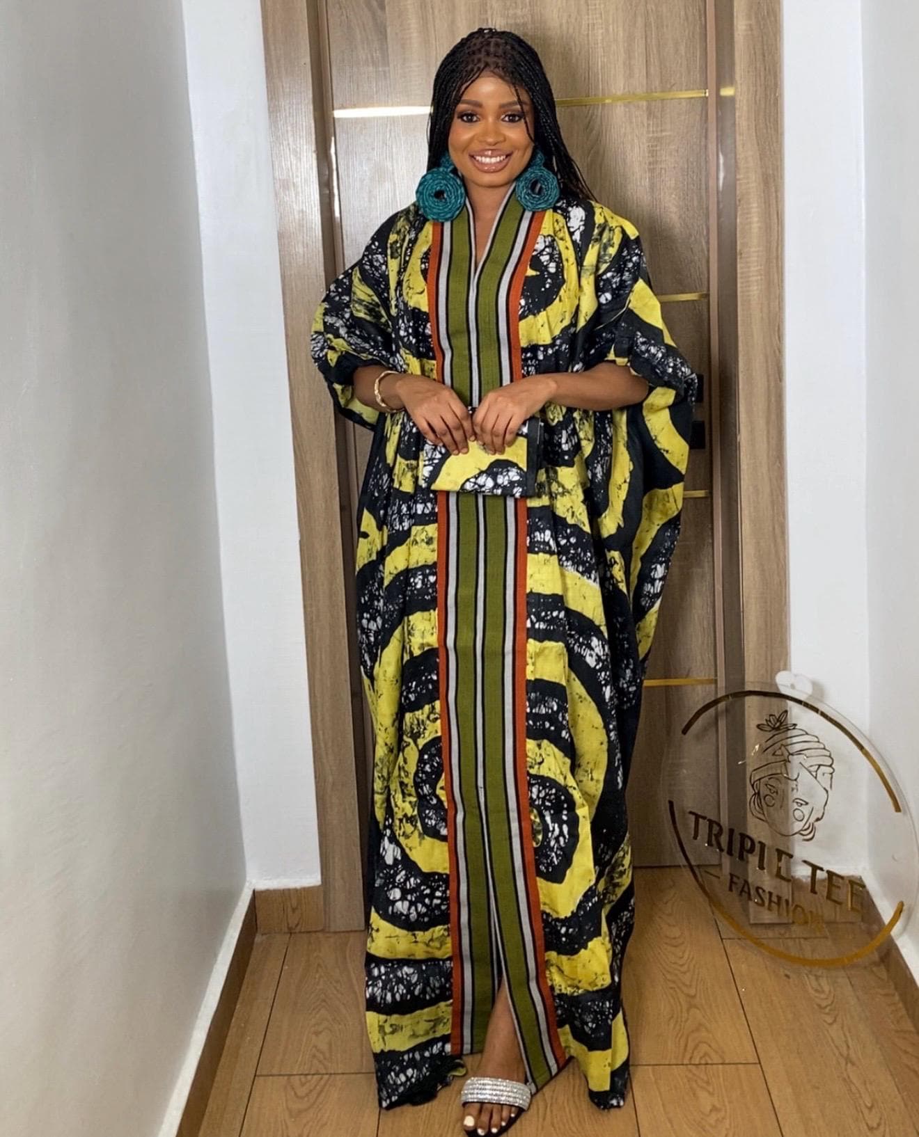 African Adire Batik dress| danshiki | Kaftan| Handmade African print dress | Nigerian made | Tie and Dye | Boubou| Rich aunty| Ankara