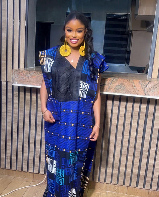 African Ankara dress| danshiki | Kaftan| African print dress | Nigerian made | Christmas dress | Embroidery| Boubou| Adire| Rich Aunty