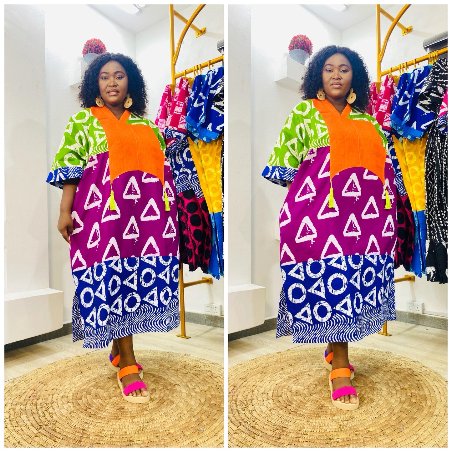 African Ankara Boubou dress| Kaftan| Handmade African print dress | Nigerian made | Tie and Dye | Boubou| Rich aunty| Bubu