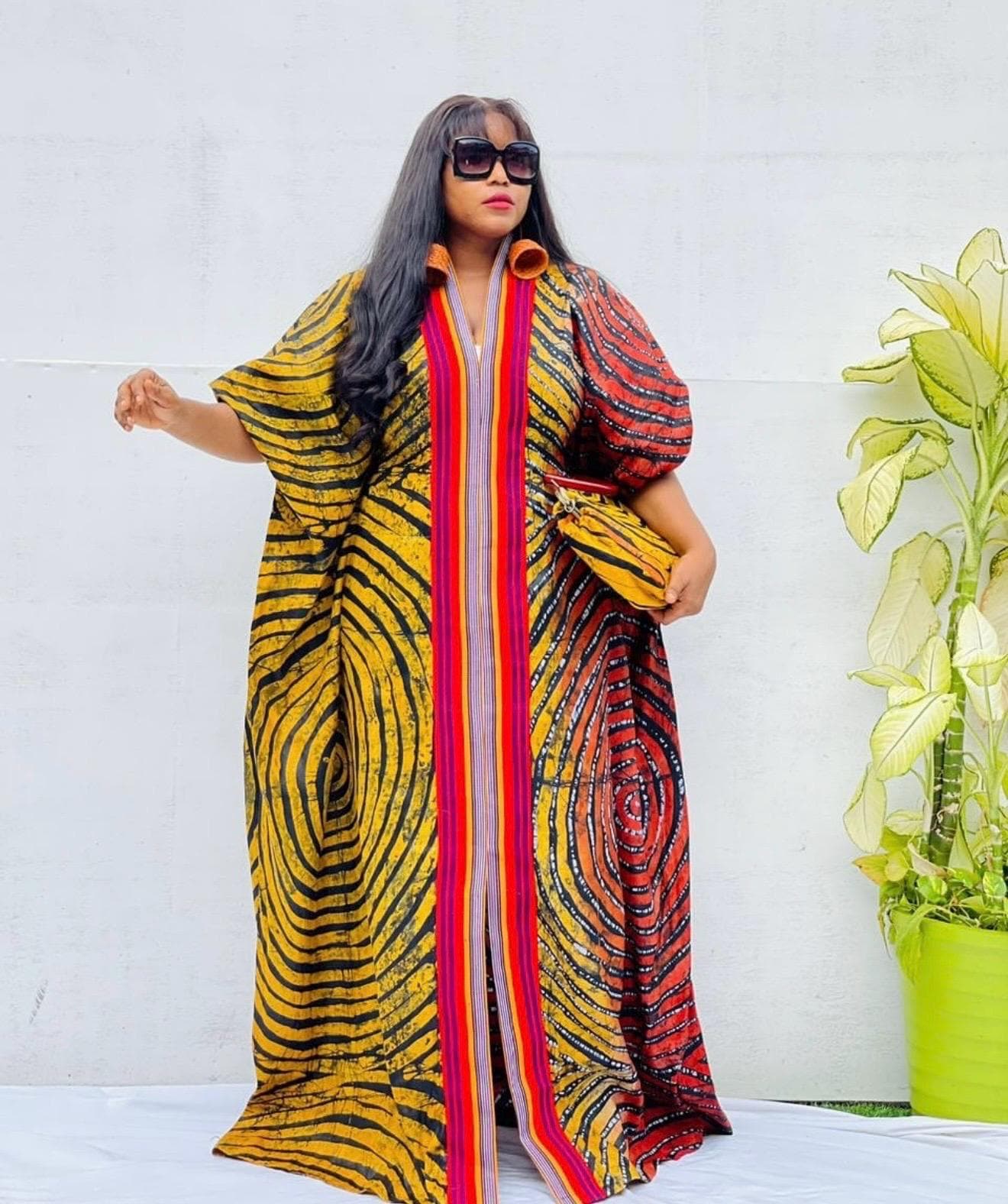 African Adire Batik dress| danshiki | Kaftan| Handmade African print dress | Nigerian made | Tie and Dye | Boubou| Rich aunty| Ankara