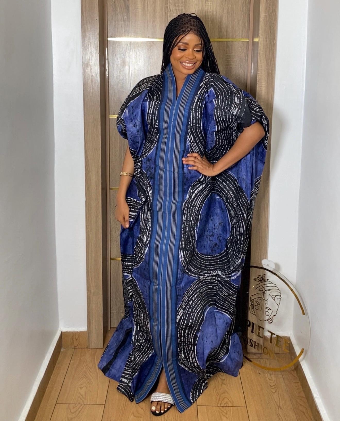 African Adire Batik Boubou dress |Inner belt bubu Kaftan| Handmade African print dress | Nigerian made | Tie and Dye | Rich aunty| Ankara