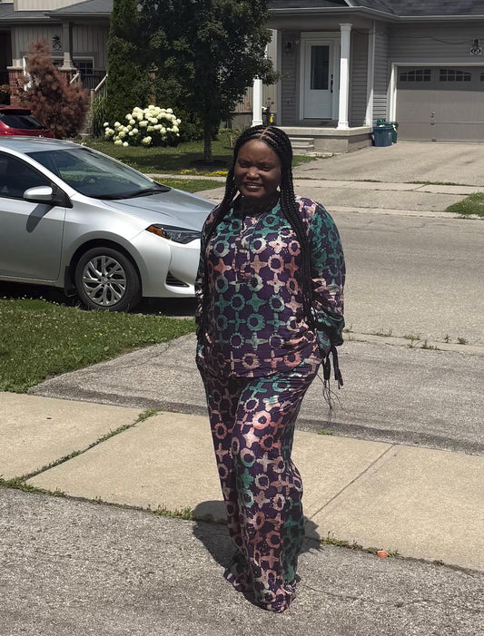 African Adire dress and trouser | danshiki | Kaftan| African print dress | Nigerian made | Wedding Party dress| Boubou | Rich aunty vibes