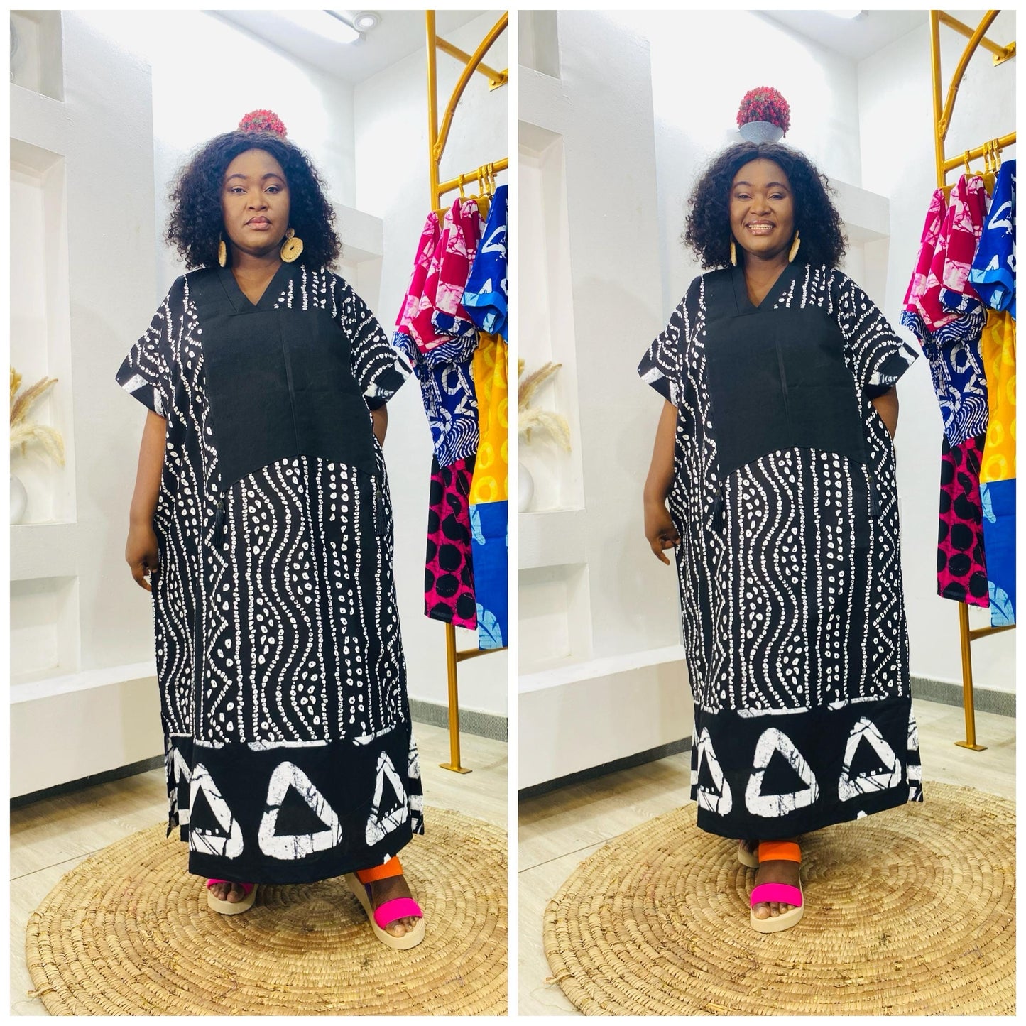 African Ankara Boubou dress| Kaftan| Handmade African print dress | Nigerian made | Tie and Dye | Boubou| Rich aunty| Bubu