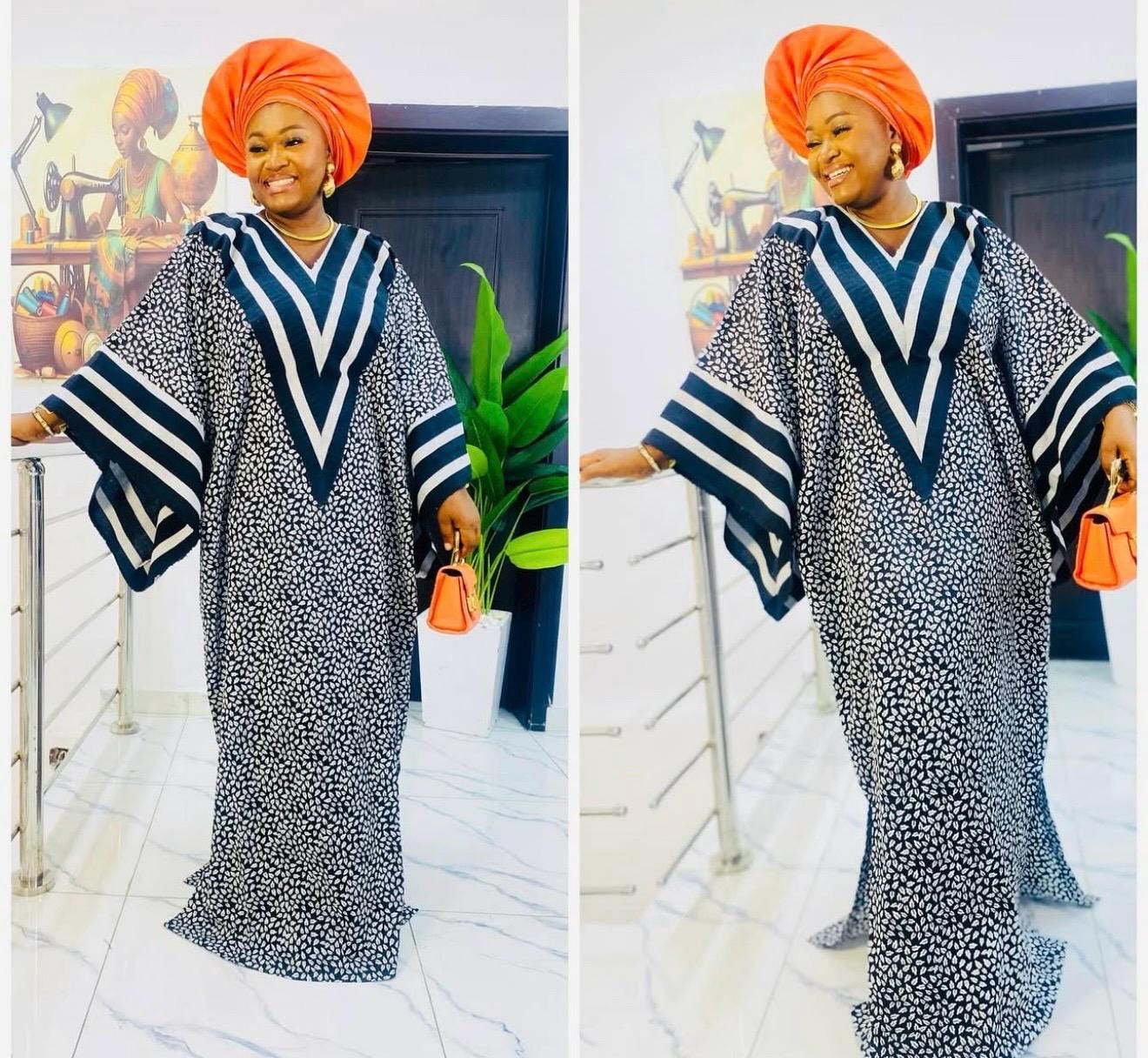 African Ankara Brocade dress| danshiki | Kaftan| Handmade African print dress | Nigerian made | Tie and Dye | Boubou| Rich aunty| Ankara