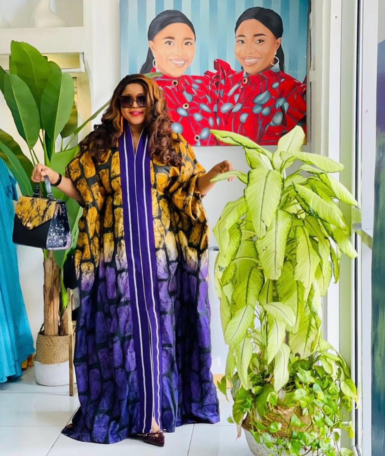 African Adire Batik Boubou dress |Inner belt bubu Kaftan| Handmade African print dress | Nigerian made | Tie and Dye | Rich aunty| Ankara