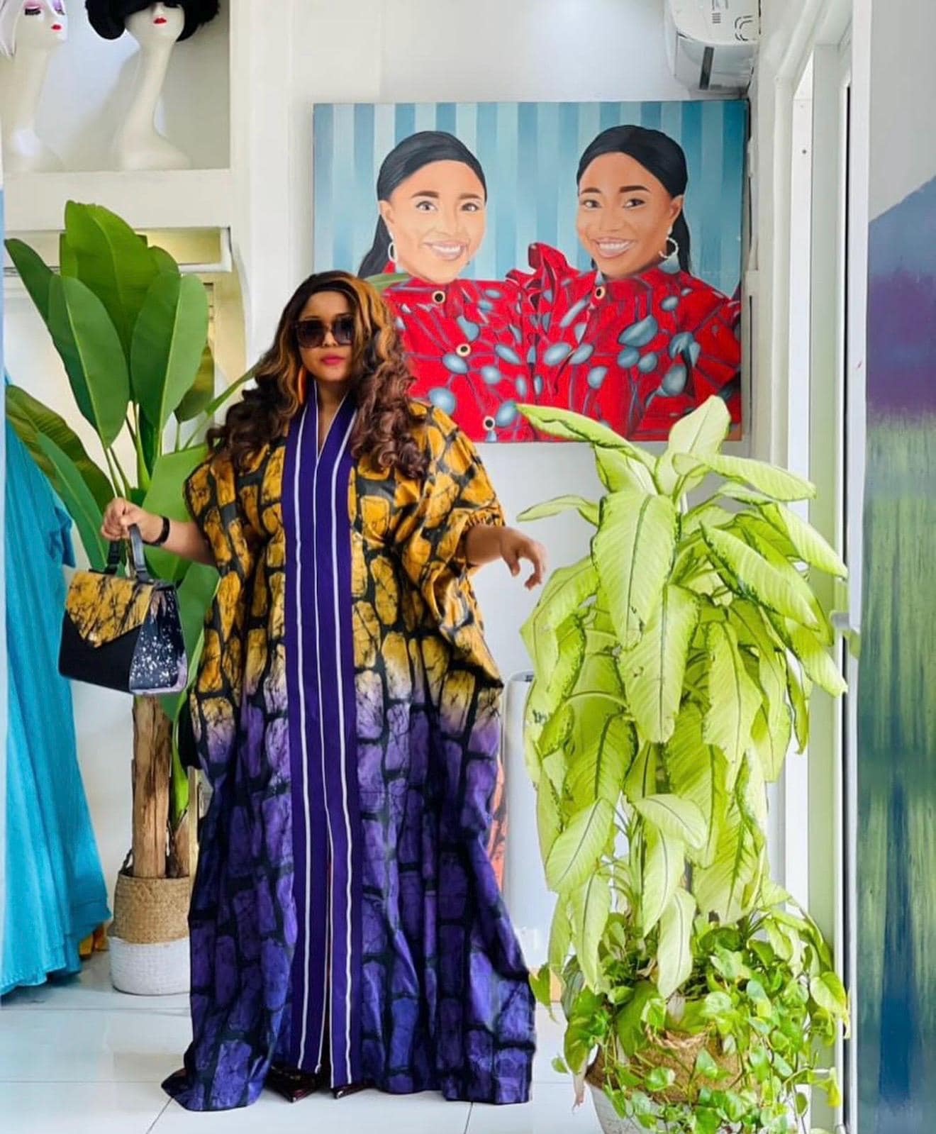 African Adire Batik Boubou dress |Inner belt bubu Kaftan| Handmade African print dress | Nigerian made | Tie and Dye | Rich aunty| Ankara