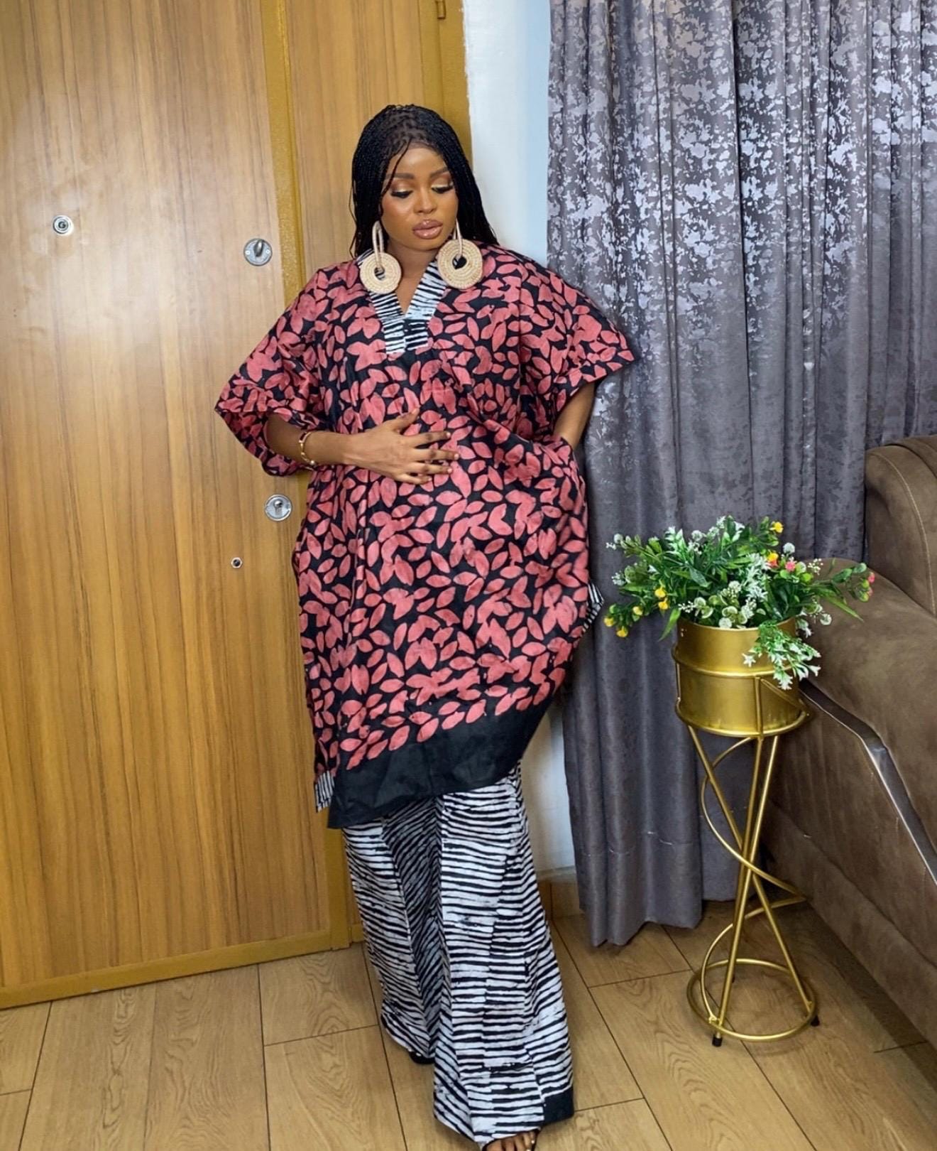 African Adire dress and trouser | danshiki | Kaftan| African print dress | Nigerian made | Wedding Party dress| Boubou | Rich aunty vibes