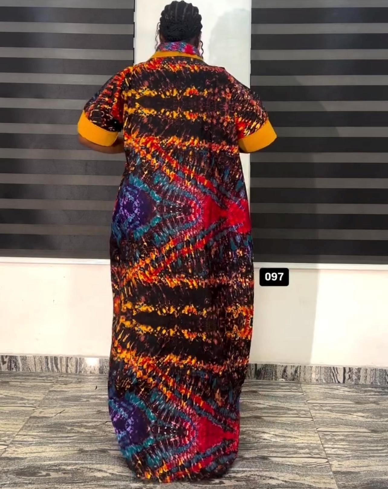African Print Ankara Kaftan Dress | Nigerian Aso Oke