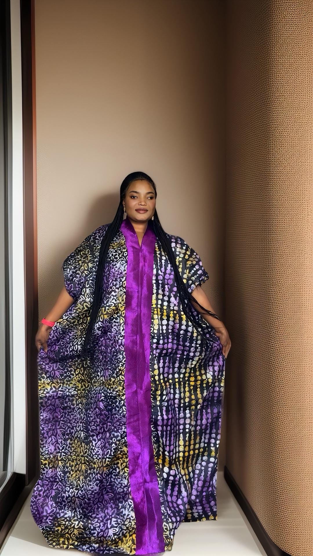 Handmade Adire Batik Kaftan Dress | Nigerian Cotton Boubou