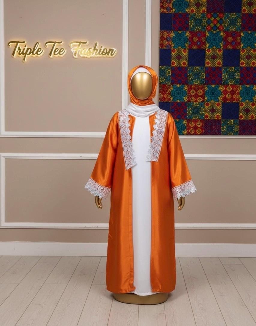 Eid Jalabiya for Baby Girl | Muslim Kids Abaya Dress