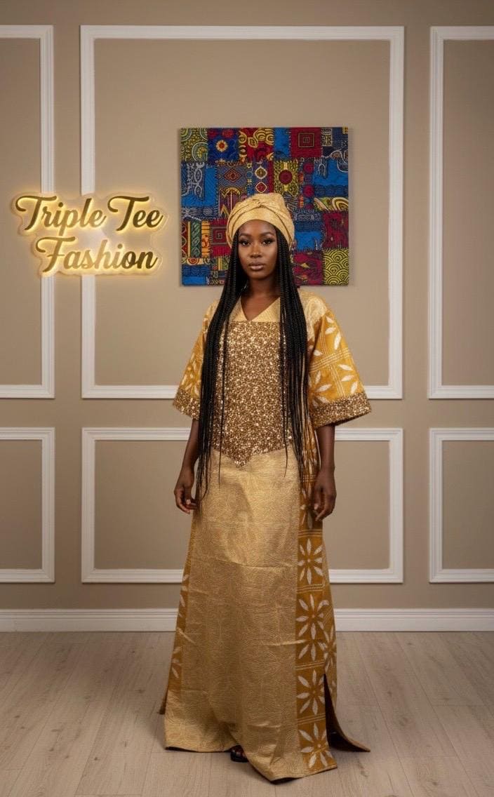 African Kampala boubou | Kaftan| Jalabiya| African wear | Nigerian made dress|Ankara Party dress| One size fits all| plus size bubu