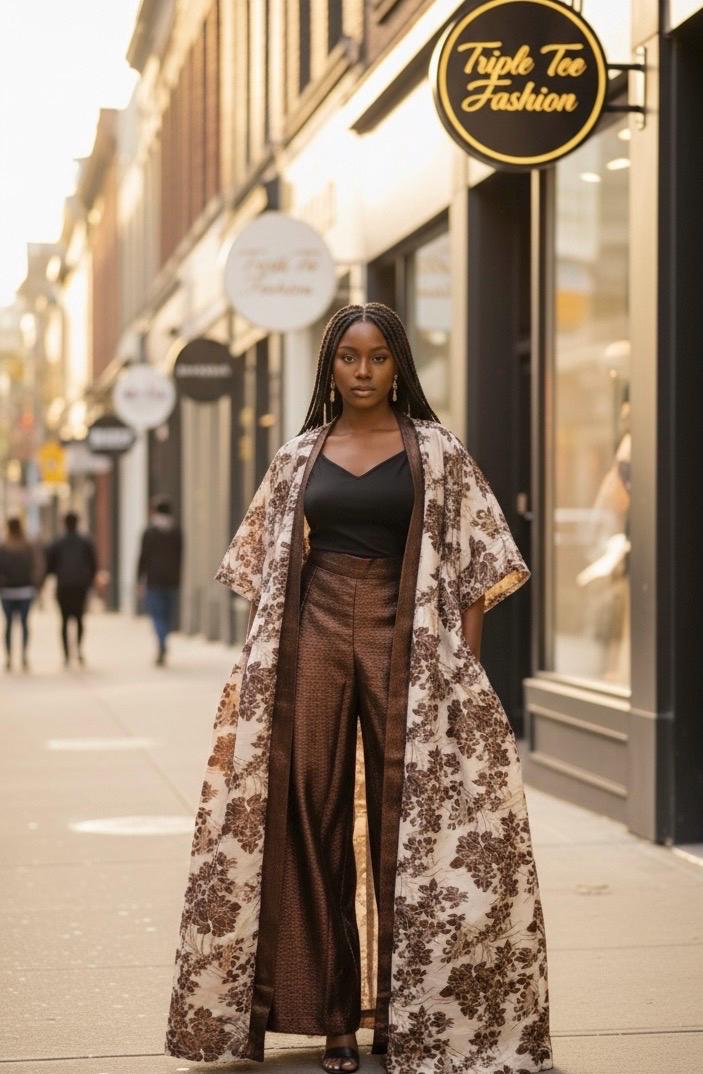 African 2 pieces brocade boubou| kimono and pants| Kaftan| Jalabiya| Rich aunty | Nigerian dress| European brocade