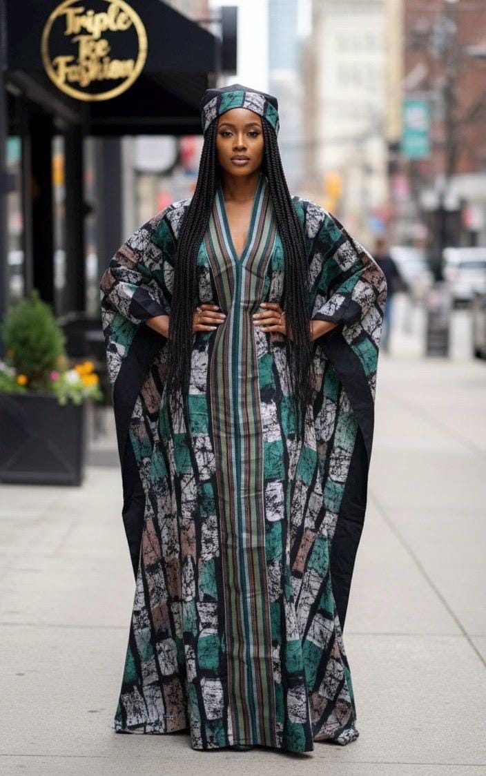 African Adire Batik Boubou dress |Inner belt bubu Kaftan| Handmade African print dress | Nigerian made | Tie and Dye | Rich aunty| Ankara
