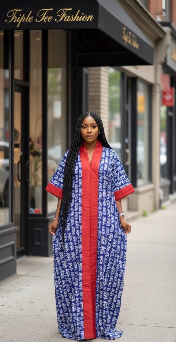 Ankara Kaftan Dress | African Print Cotton Bubu