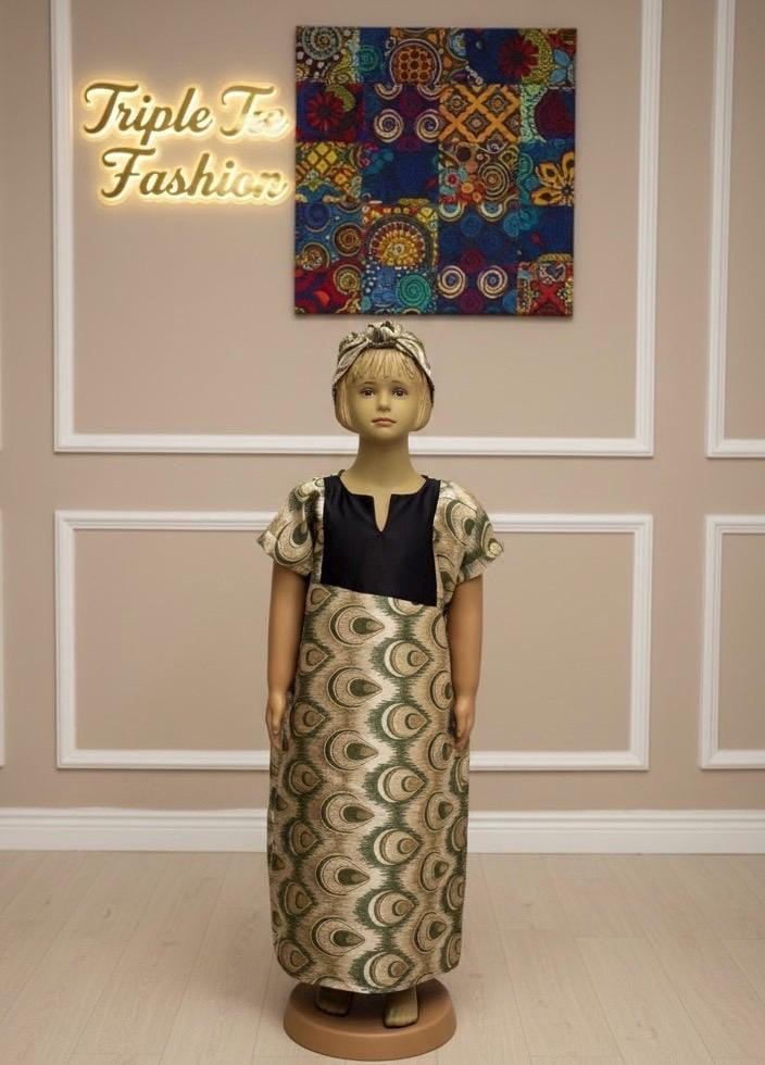 African boubou dress for kids| Brocade African baby girl outfit| Eid dress for kids| Nigerian baby girl wear| Ankara for kids| kids birthday