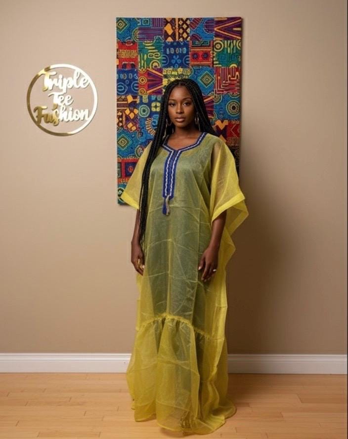 African dress| Adire| long danshiki | Kaftan| Jalabiya| Rich aunty | Nigerian made dress| Party dress| One size fits all| Organdi