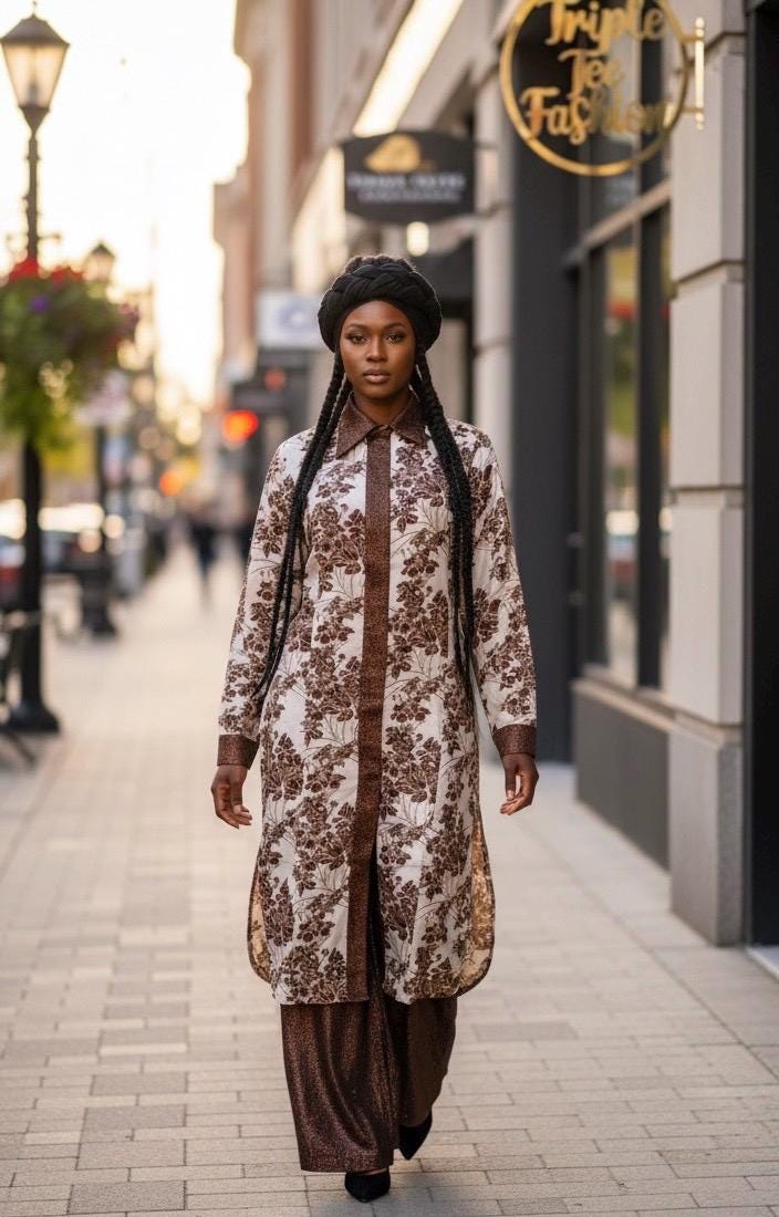 African 2 pieces brocade boubou| shirt and pants| Kaftan| Jalabiya| Rich aunty | Nigerian dress| European brocade women long shirt and pants