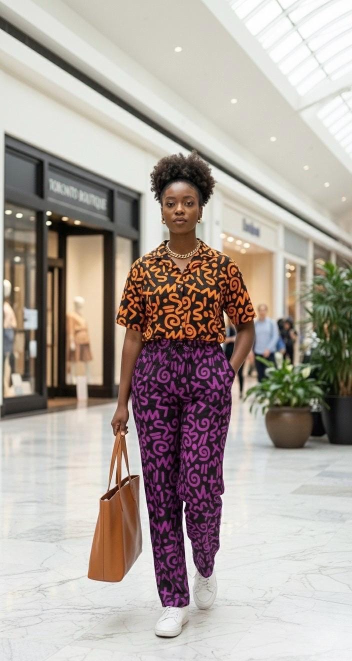 African Ankara Top and Trouser Set | 100% Cotton