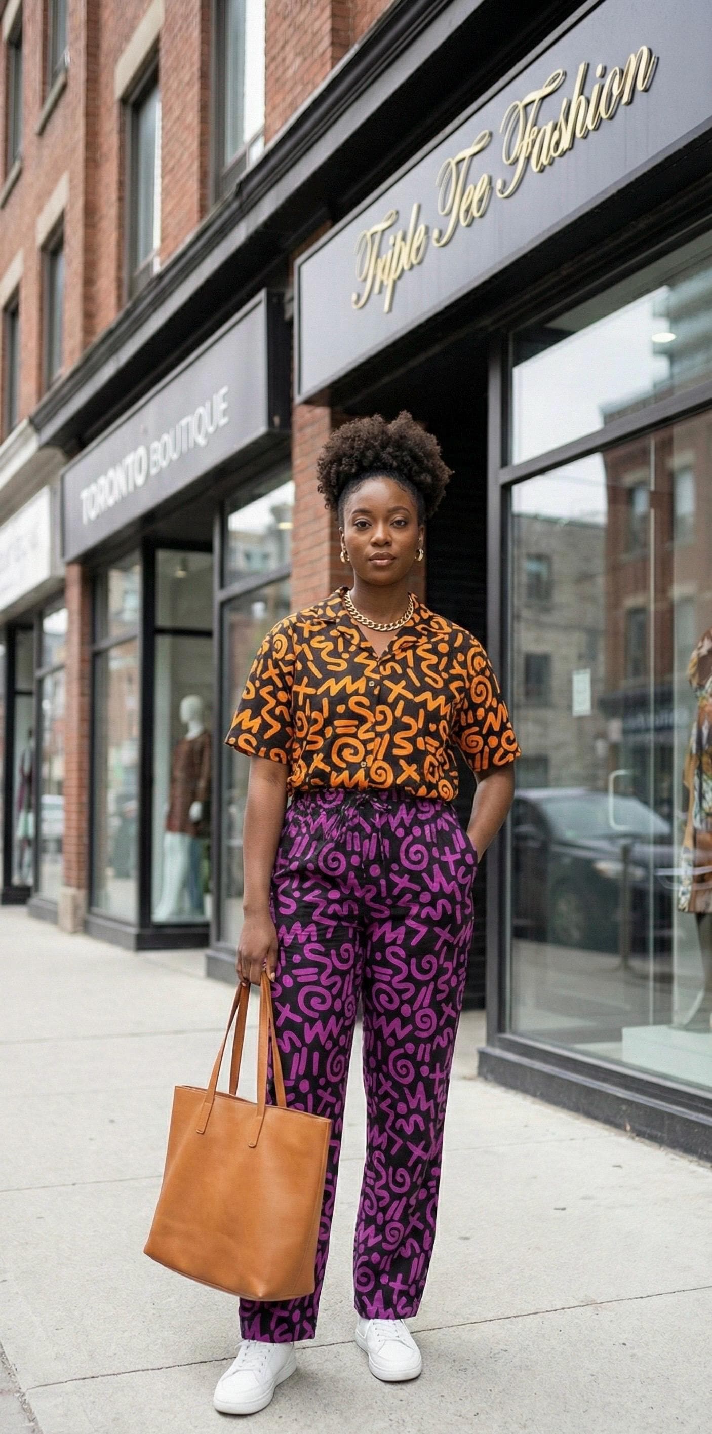 African Ankara Top and Trouser Set | 100% Cotton