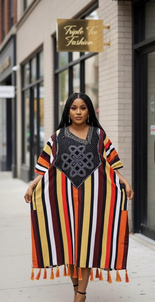 African Adire women dress| Short danshiki | Kaftan| African wear | Nigerian made | Party dress| Rich AuntyBlack History