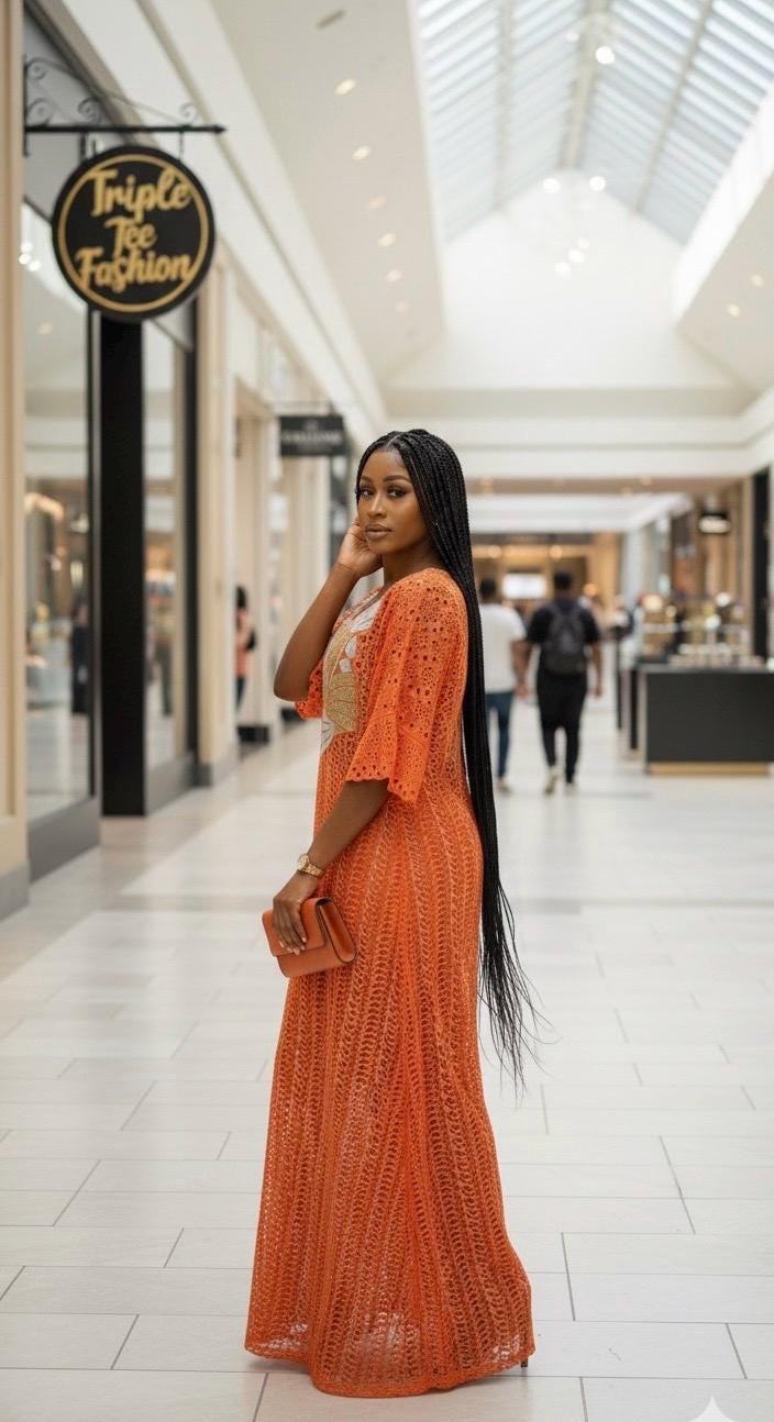 Stoned Senegalese Lace Dress | Modest African Outfit