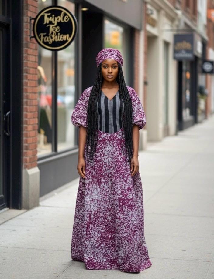 African Adire Batik Boubou dress |Inner belt bubu Kaftan| Handmade African print dress | Nigerian made | Tie and Dye | Rich aunty| Ankara