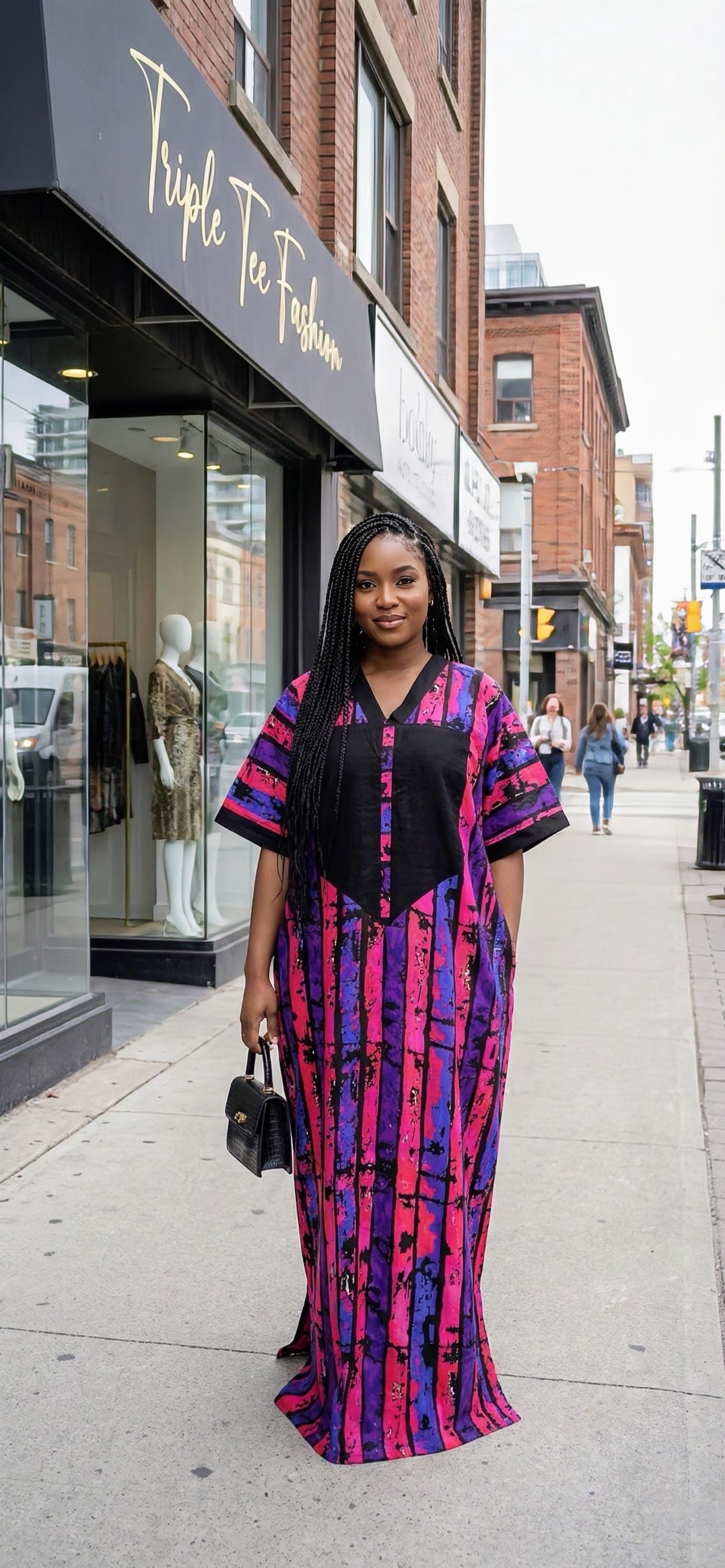 Ankara Kaftan Dress: Long African Bubu Gown, Plus Size