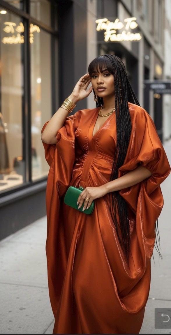 Liquid Mikado Kaftan Dress | Nigerian Boubou, Party Gown