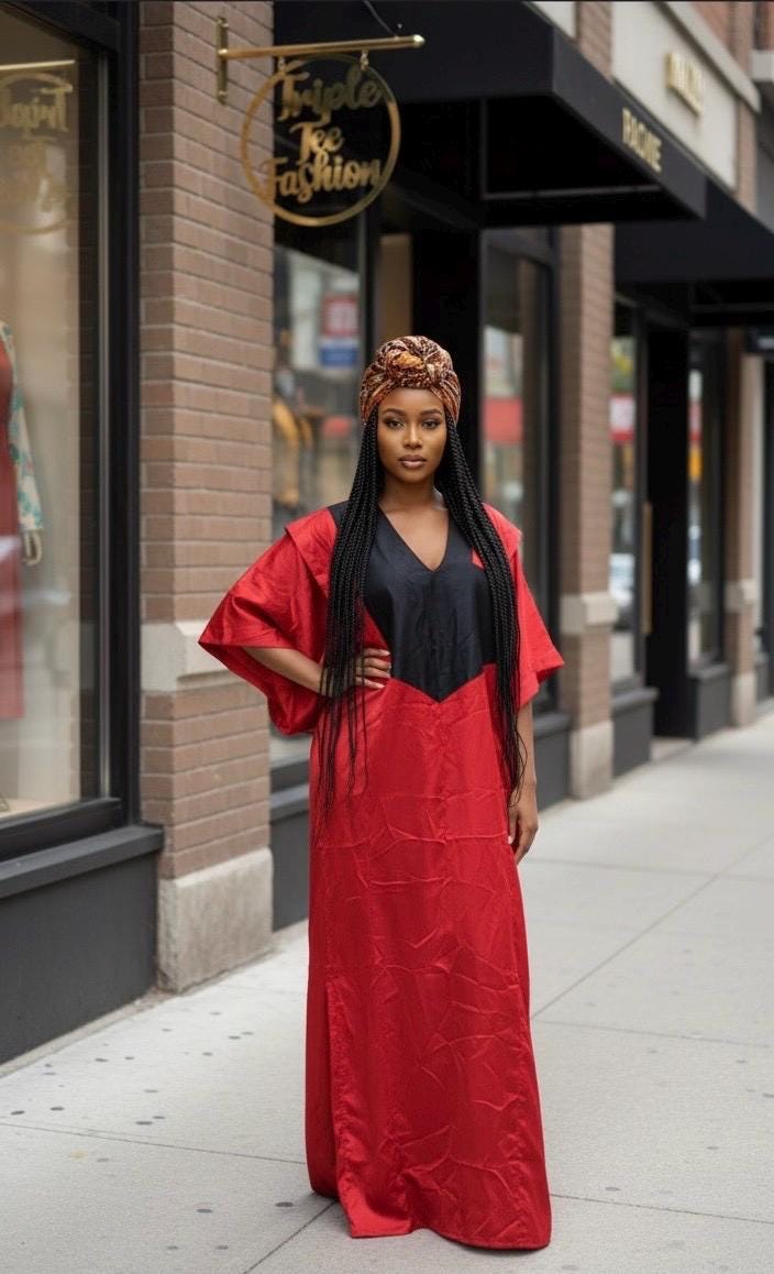 Luxury Liquid Mikado Boubou Dress | Nigerian Kaftan, Party Gown