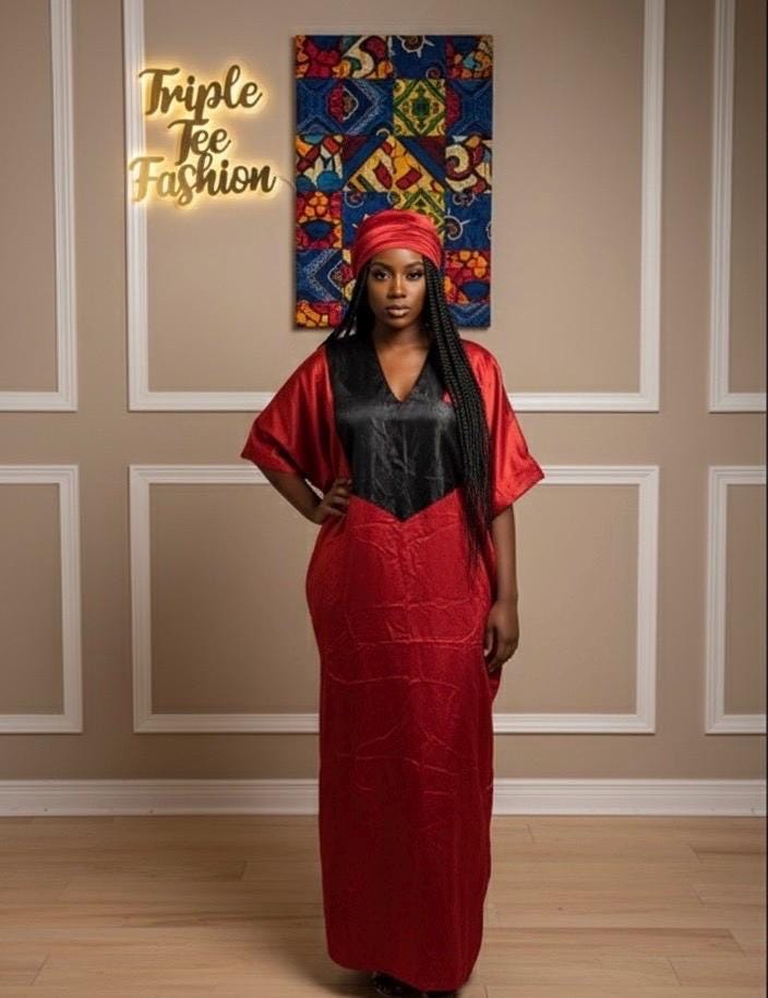 Luxury Liquid Mikado Boubou Dress | Nigerian Kaftan, Party Gown